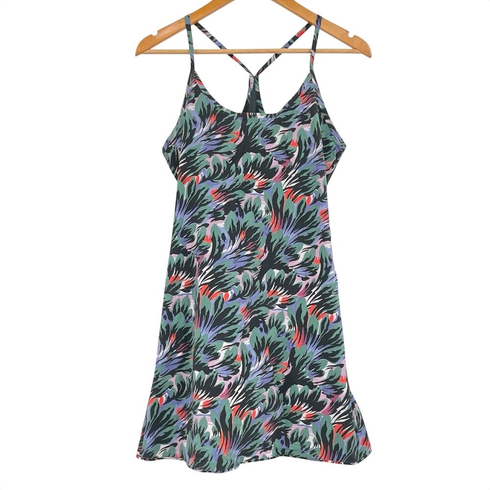 Outdoor Voices Exercise Dress Watercolor Vapor Floral Athletic Sundress Size M